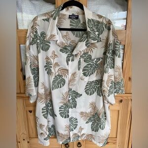 Leaf Pattern Men's Casual Shirt